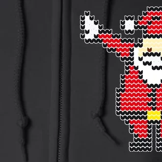 Dabbing Santa Pix-elated Christmas Full Zip Hoodie