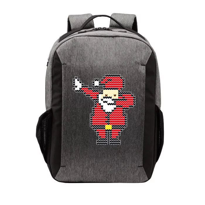 Dabbing Santa Pix-elated Christmas Vector Backpack