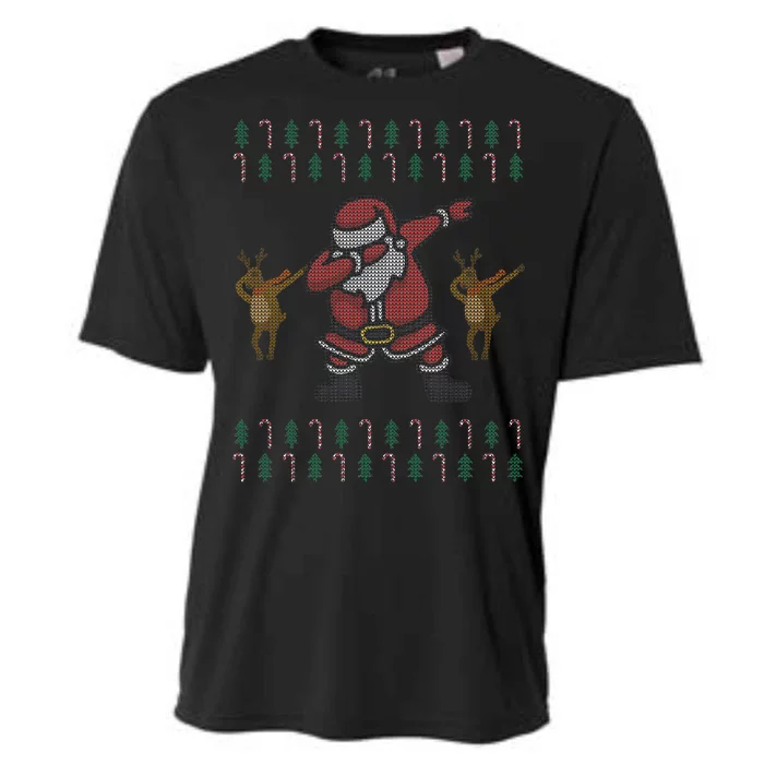 Dabbing Santa Ugly Christmas Cooling Performance Crew T-Shirt