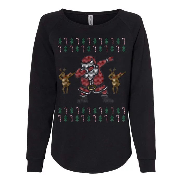 Dabbing Santa Ugly Christmas Womens California Wash Sweatshirt