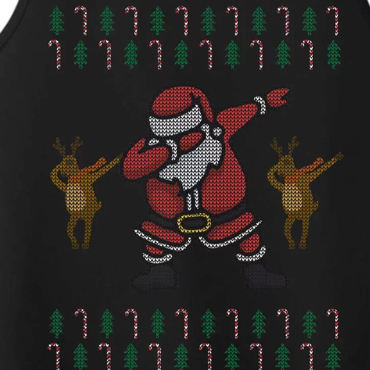 Dabbing Santa Ugly Christmas Performance Tank