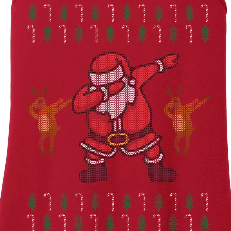 Dabbing Santa Ugly Christmas Ladies Essential Tank