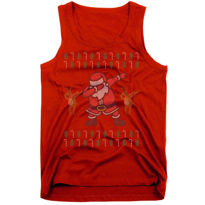 Dabbing Santa Ugly Christmas Tank Top