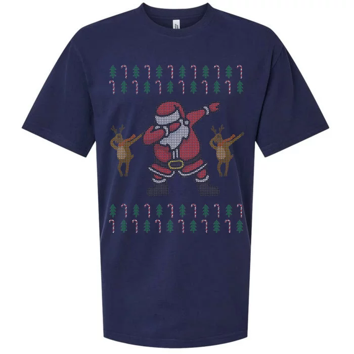 Dabbing Santa Ugly Christmas Sueded Cloud Jersey T-Shirt