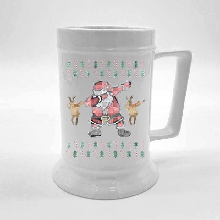 Dabbing Santa Ugly Christmas Front & Back Beer Stein