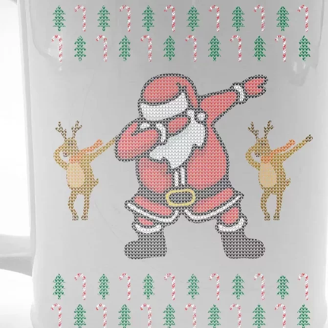 Dabbing Santa Ugly Christmas Front & Back Beer Stein