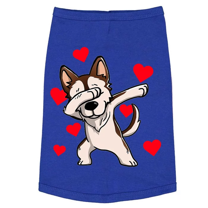 Dabbing Siberian Husky Valentines Day Doggie Tank