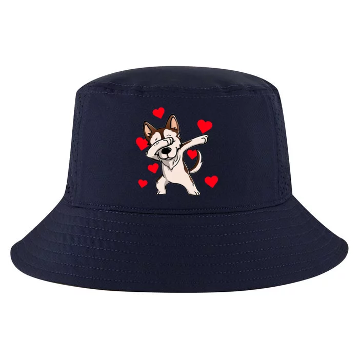 Dabbing Siberian Husky Valentines Day Cool Comfort Performance Bucket Hat