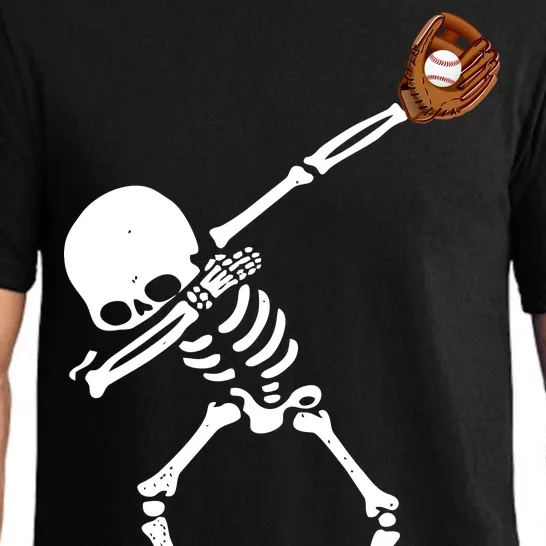 Dabbing Skeleton Baseball Glove Catch Dab Pajama Set