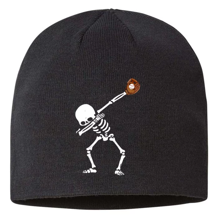 Dabbing Skeleton Baseball Glove Catch Dab 8 1/2in Sustainable Knit Beanie