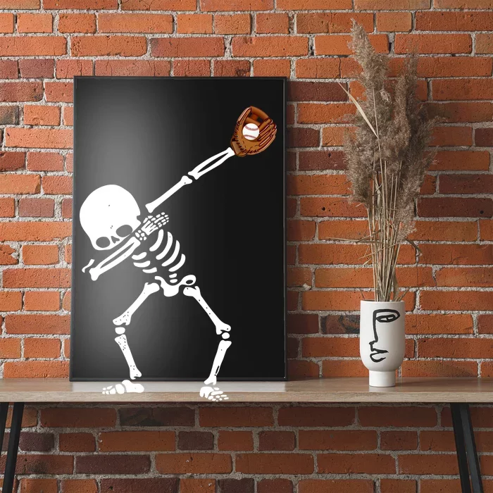 Dabbing Skeleton Baseball Glove Catch Dab Tie-Dye T-Shirt