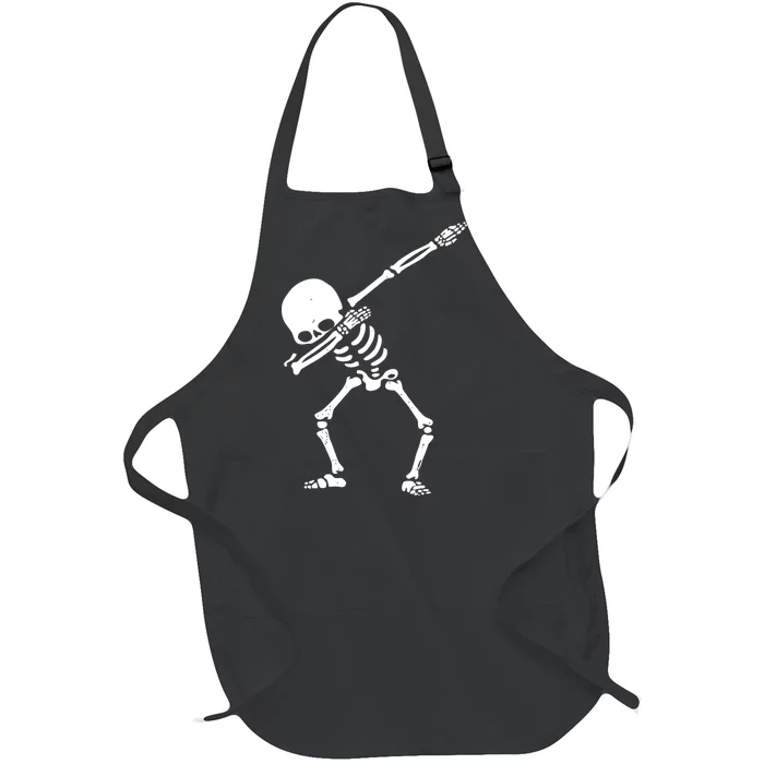 Dabbing Skeleton Dab Full-Length Apron With Pocket