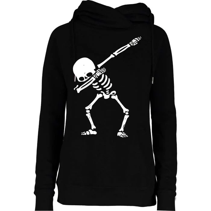 Dabbing Skeleton Dab Womens Funnel Neck Pullover Hood