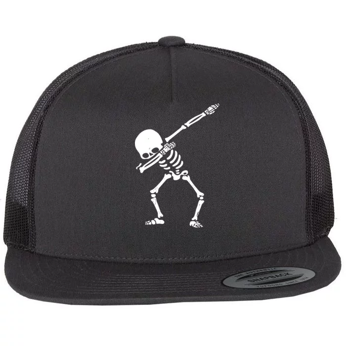 Dabbing Skeleton Dab Flat Bill Trucker Hat