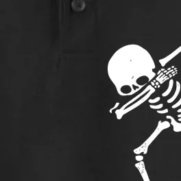 Dabbing Skeleton Dab Dry Zone Grid Performance Polo