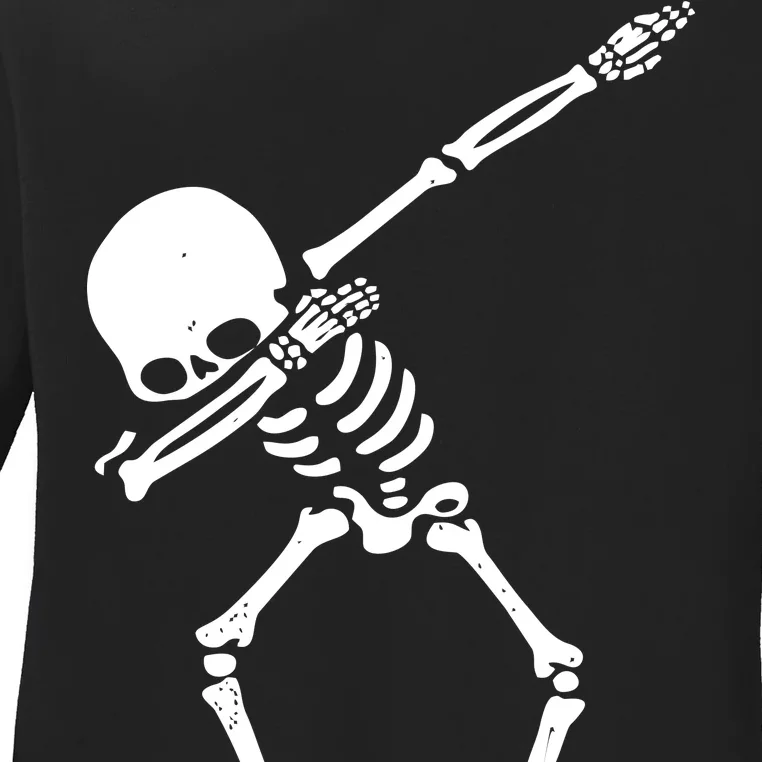 Dabbing Skeleton Dab Ladies Long Sleeve Shirt