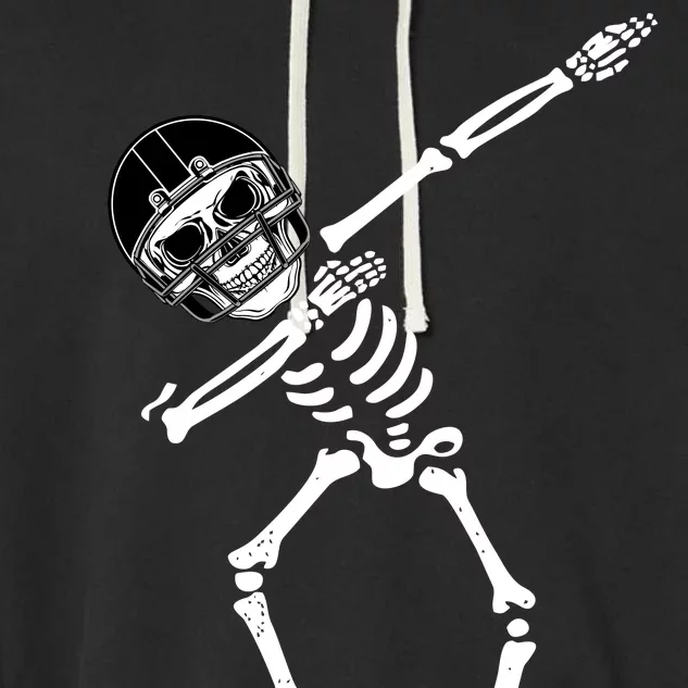 Dabbing Skeleton Football Dab Touchdown TD Garment-Dyed Fleece Hoodie