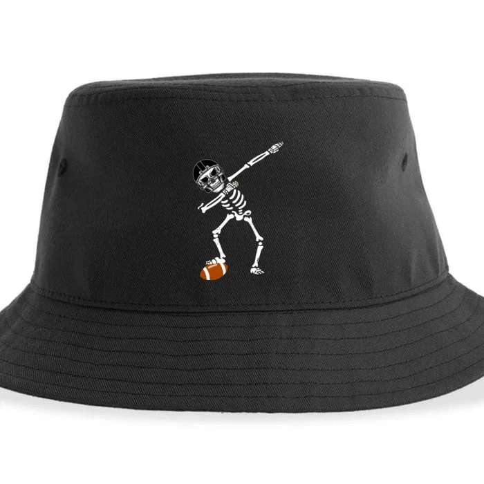 Dabbing Skeleton Football Dab Touchdown TD Sustainable Bucket Hat