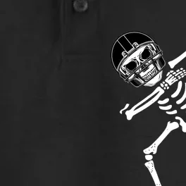 Dabbing Skeleton Football Dab Touchdown TD Dry Zone Grid Performance Polo