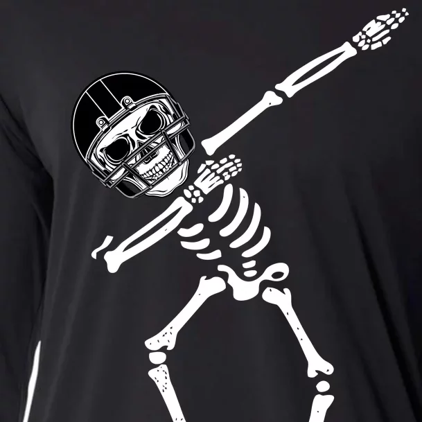 Dabbing Skeleton Football Dab Touchdown TD Cooling Performance Long Sleeve Crew