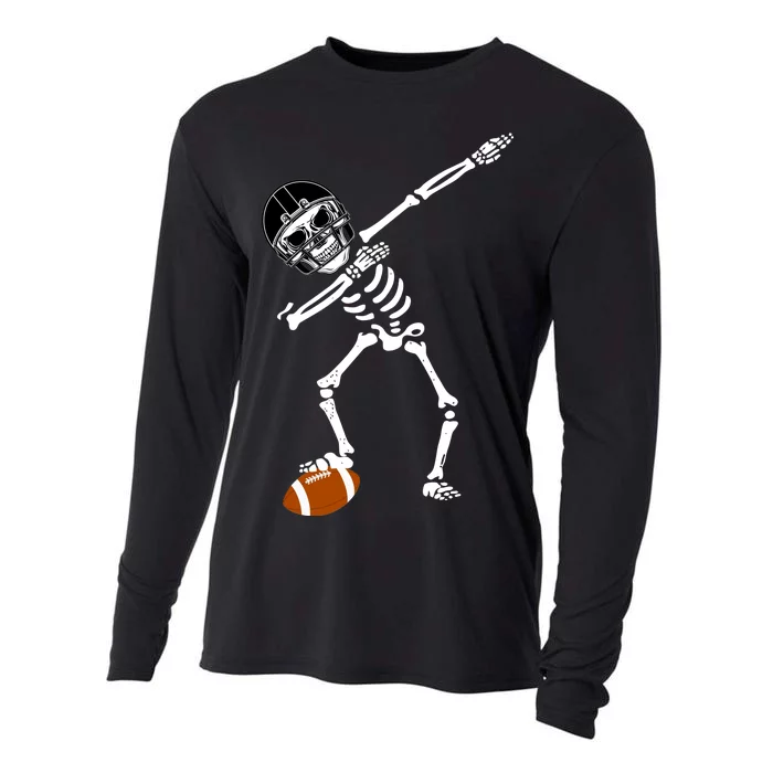 Dabbing Skeleton Football Dab Touchdown TD Cooling Performance Long Sleeve Crew