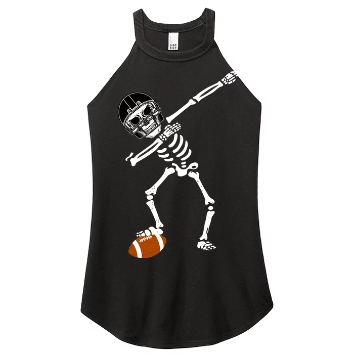 Dabbing Skeleton Football Dab Touchdown TD Women’s Perfect Tri Rocker Tank