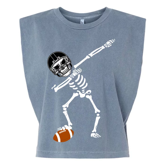 Dabbing Skeleton Football Dab Touchdown TD Garment-Dyed Women's Muscle Tee