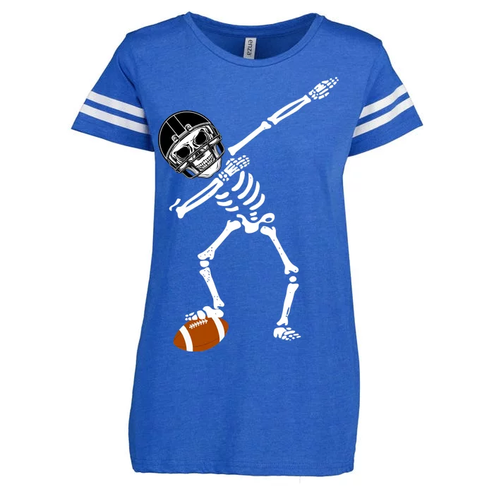 Dabbing Skeleton Football Dab Touchdown TD Enza Ladies Jersey Football T-Shirt