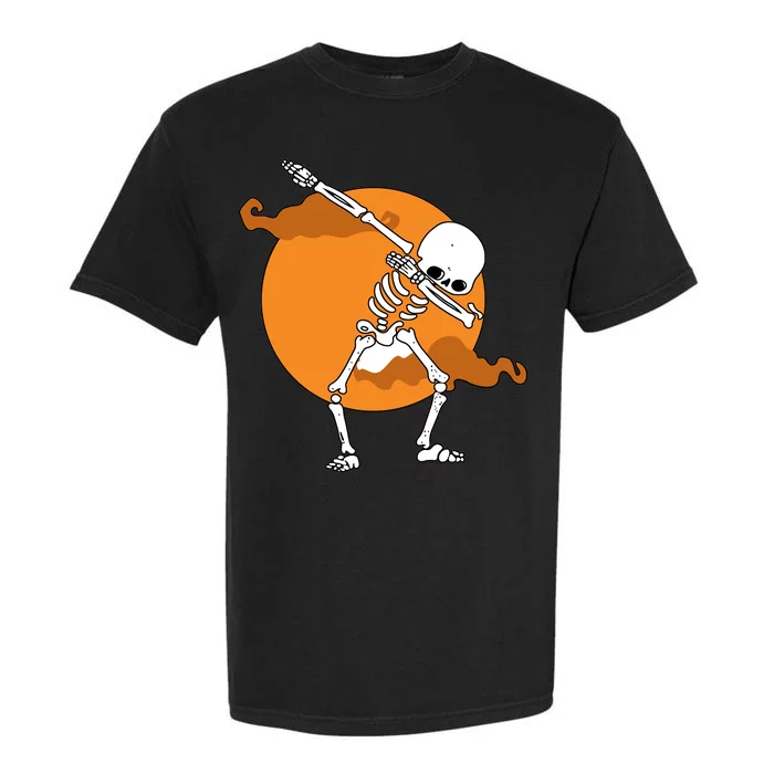 Dabbing Skeleton Halloween Moon Garment-Dyed Heavyweight T-Shirt