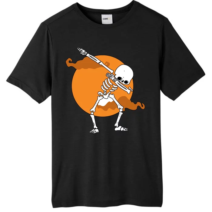 Dabbing Skeleton Halloween Moon ChromaSoft Performance T-Shirt