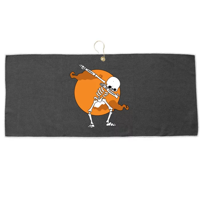 Dabbing Skeleton Halloween Moon Large Microfiber Waffle Golf Towel