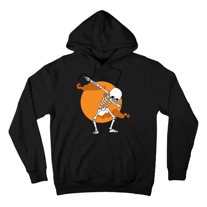 Dabbing Skeleton Halloween Moon Tall Hoodie