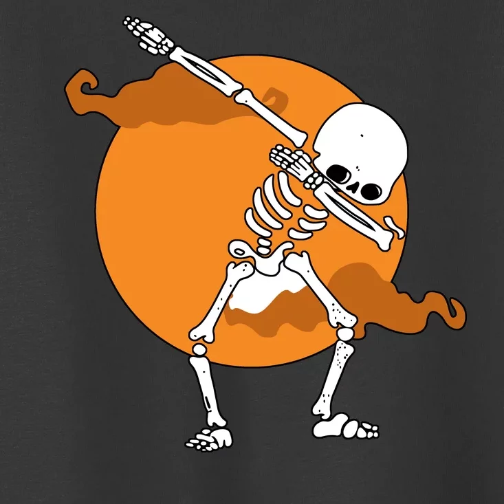 Dabbing Skeleton Halloween Moon Toddler T-Shirt