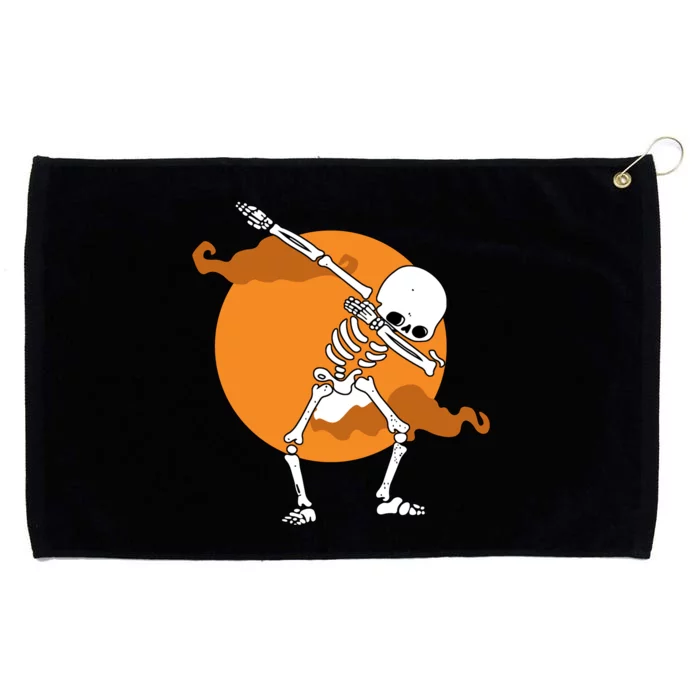 Dabbing Skeleton Halloween Moon Grommeted Golf Towel