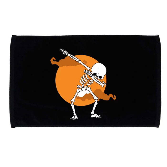 Dabbing Skeleton Halloween Moon Microfiber Hand Towel