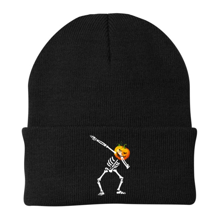 Dabbing Skeleton Pumpkin Face Halloween Knit Cap Winter Beanie