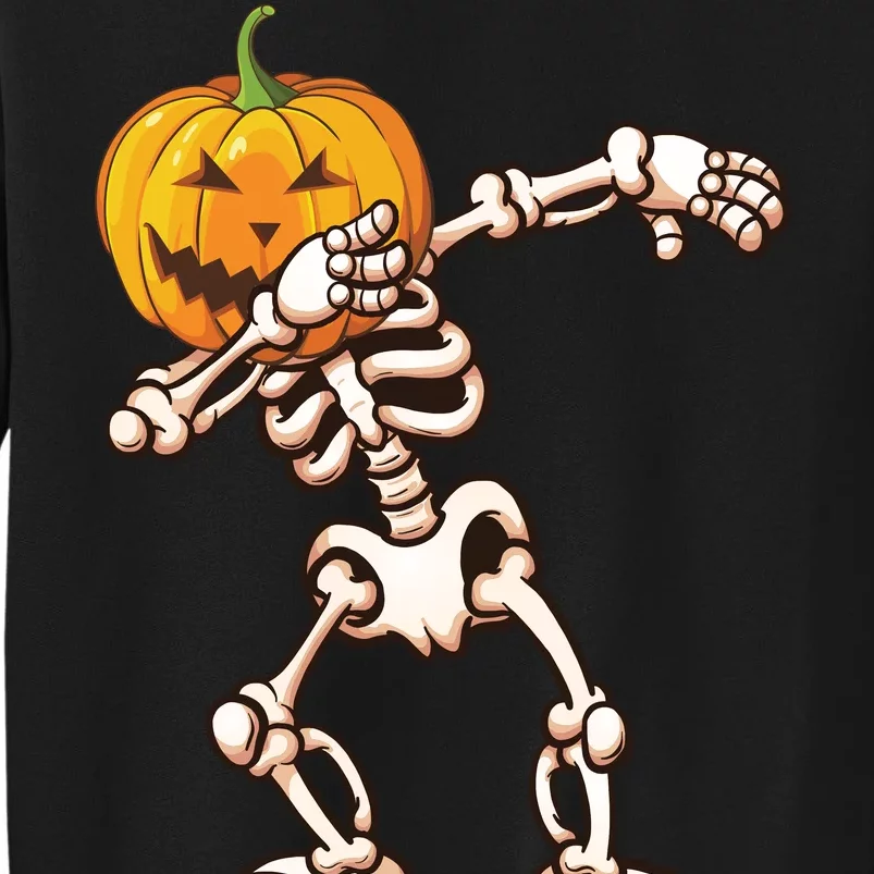 Dabbing Skeleton Pumpkin Head Sweatshirt