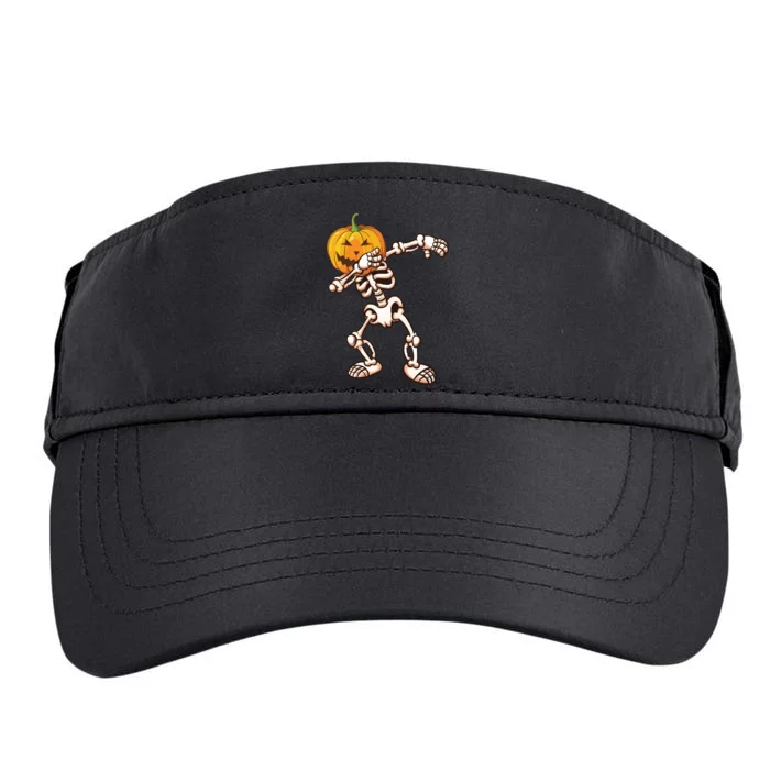 Dabbing Skeleton Pumpkin Head Adult Drive Performance Visor