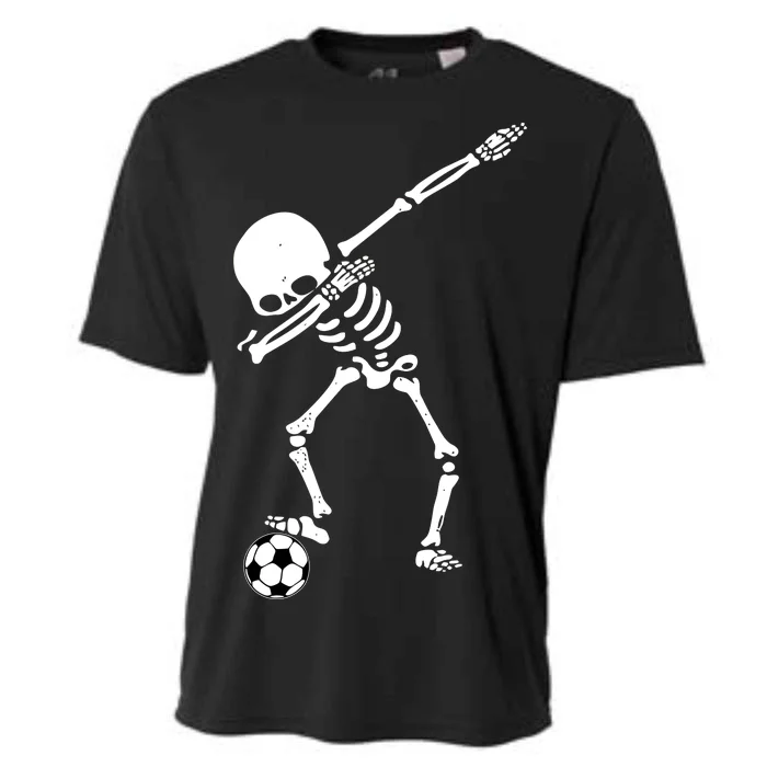 Dabbing Skeleton Soccer Dab Cooling Performance Crew T-Shirt