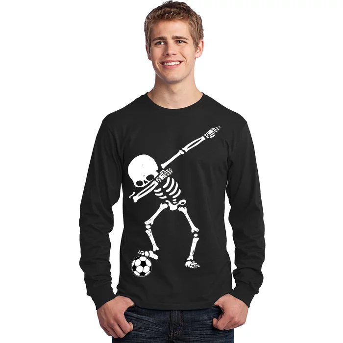 Dabbing Skeleton Soccer Dab Long Sleeve Shirt