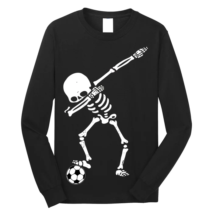 Dabbing Skeleton Soccer Dab Long Sleeve Shirt