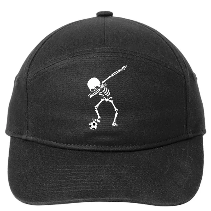 Dabbing Skeleton Soccer Dab 7-Panel Snapback Hat