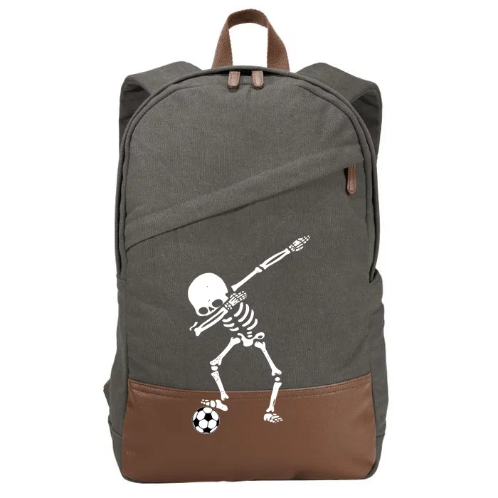 Dabbing Skeleton Soccer Dab Cotton Canvas Backpack