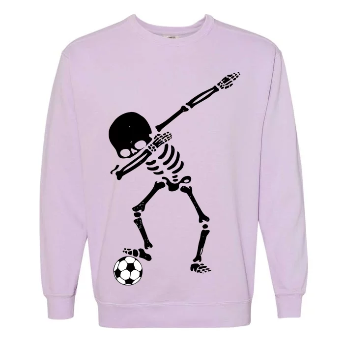 Dabbing Skeleton Soccer Dab Garment-Dyed Sweatshirt