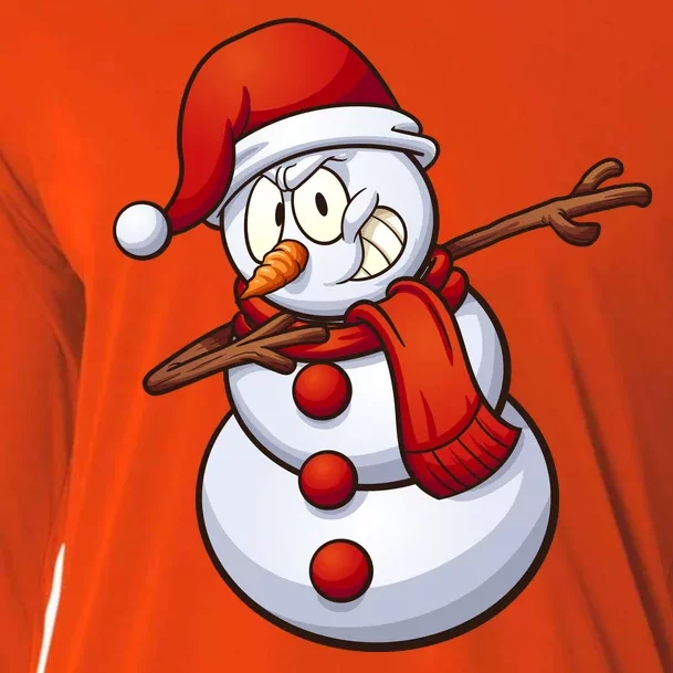 Dabbing Snowman Cooling Performance Long Sleeve Crew