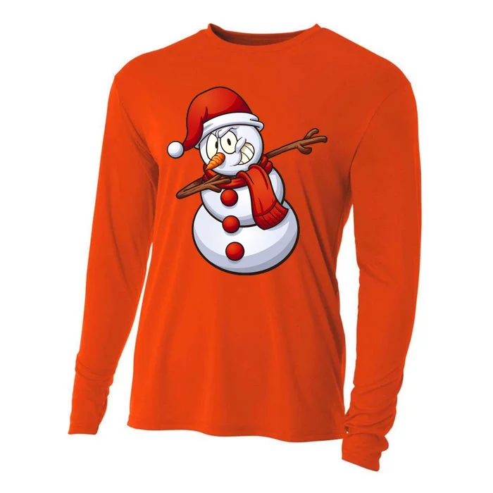 Dabbing Snowman Cooling Performance Long Sleeve Crew