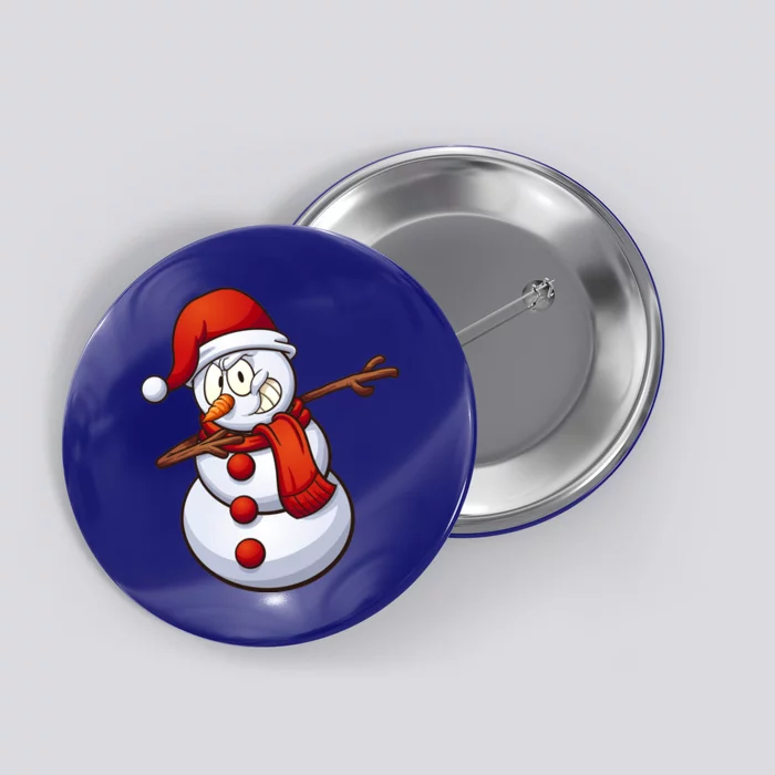 Dabbing Snowman Button