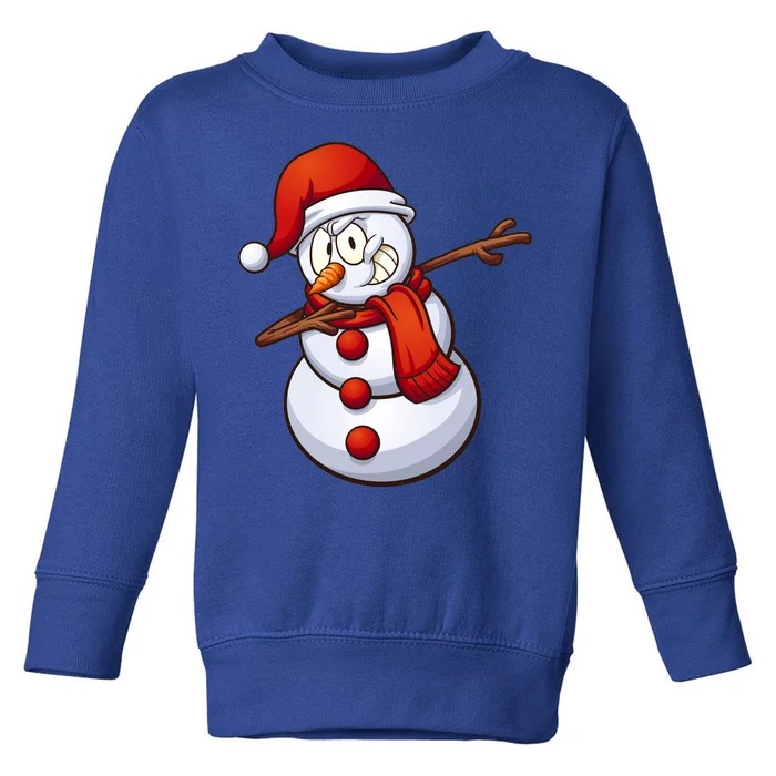 Dabbing Snowman Toddler Sweatshirt