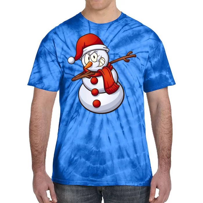 Dabbing Snowman Tie-Dye T-Shirt