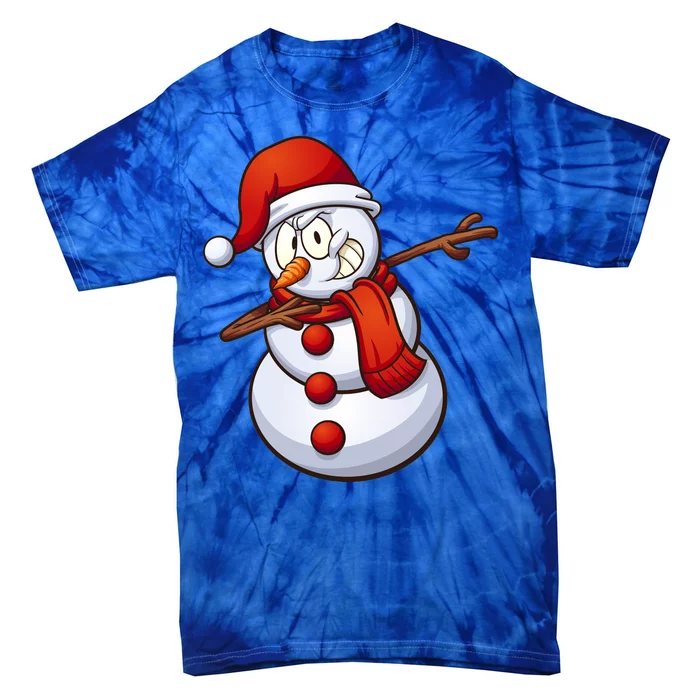 Dabbing Snowman Tie-Dye T-Shirt